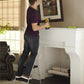 2 Step Steel Folding Step Stool with Slip-Resistant Treads - Platinum/Black - 1-Pack
