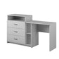 Rebel 3 in 1 Media Dresser with Side Storage and Desk - Dove Gray