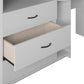 Rebel 3 in 1 Media Dresser with Side Storage and Desk - Dove Gray