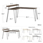 Haven Retro Computer L Desk with Riser and Metal Hairpin Legs - Natural