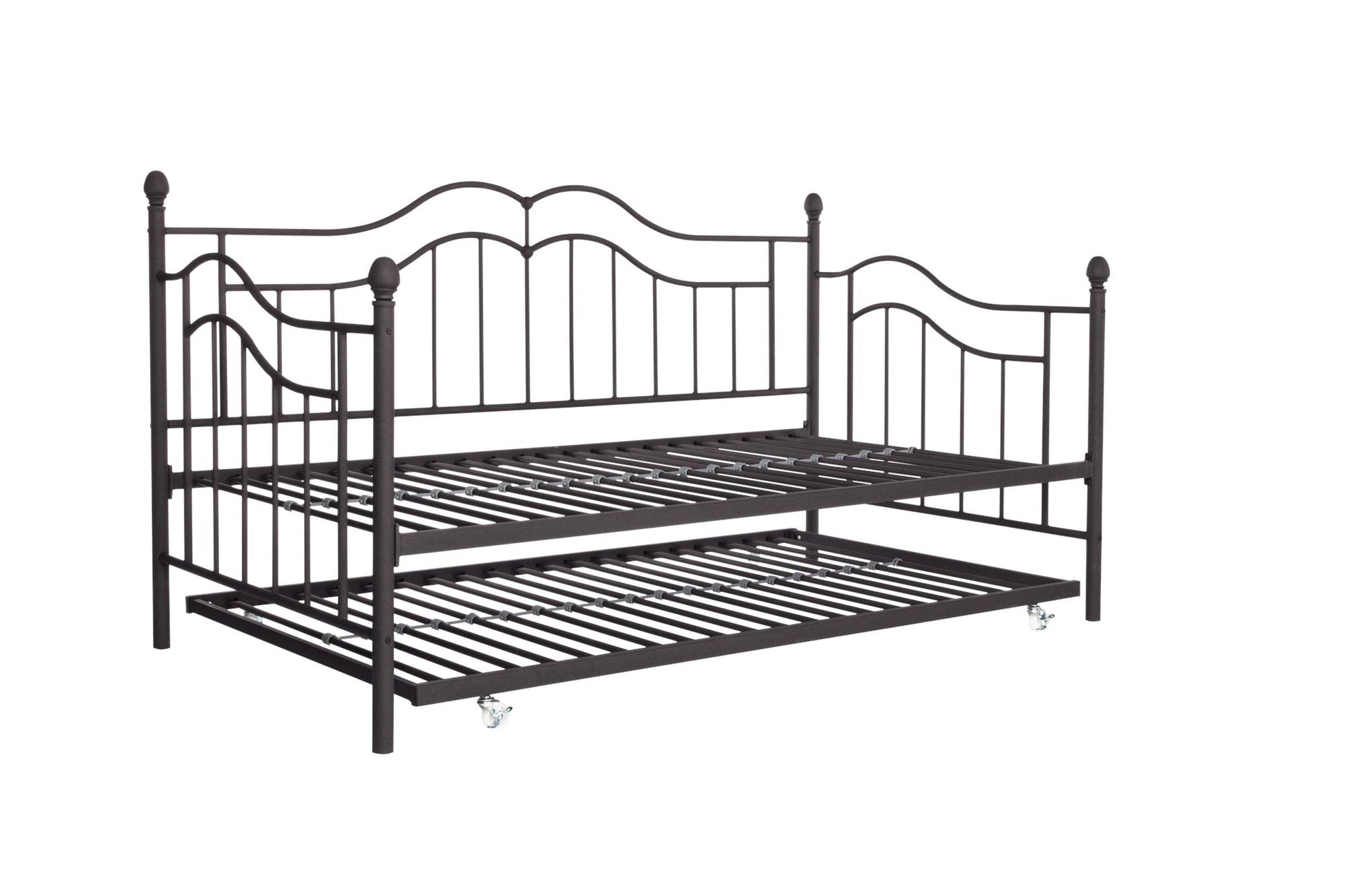 Tokyo Metal Daybed and Trundle Set with Metal Slats - Bronze - Full