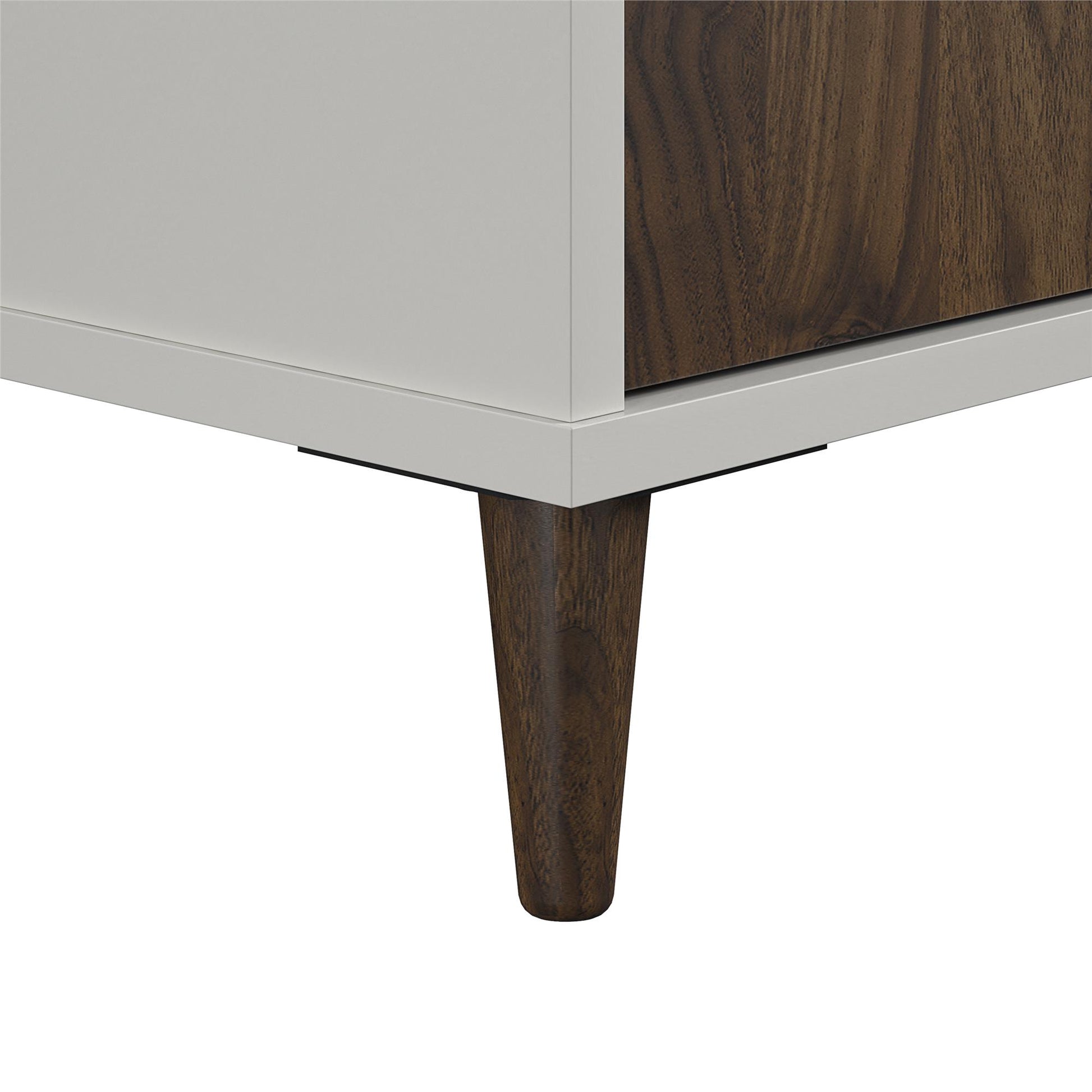 Modern Accent Cabinet with 2 Doors and 4 Storage Shelves - White
