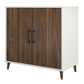 Modern Accent Cabinet with 2 Doors and 4 Storage Shelves - White
