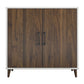 Modern Accent Cabinet with 2 Doors and 4 Storage Shelves - White