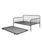 Aaron Metal Twin Daybed and Twin Trundle Set - Black - Full