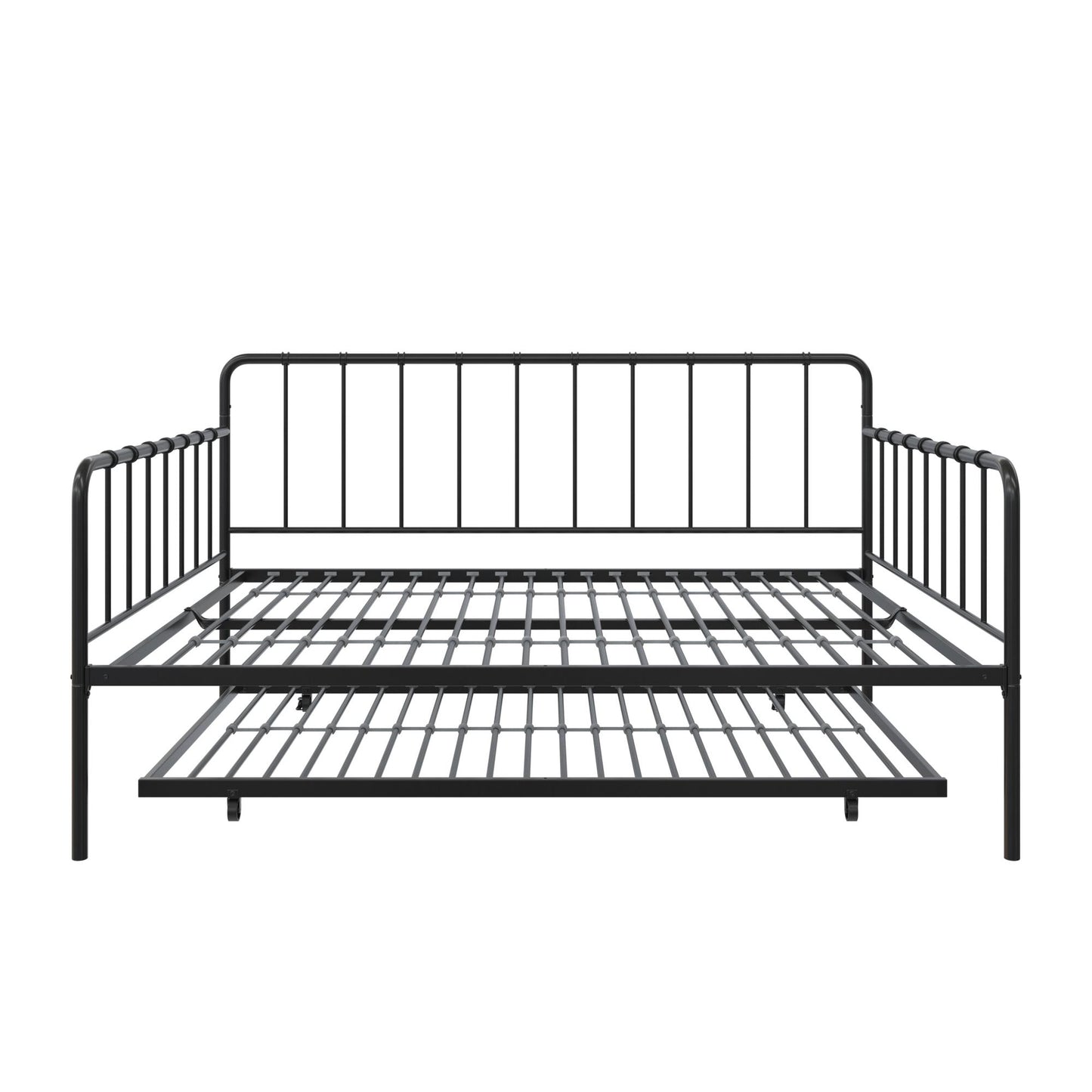 Aaron Metal Twin Daybed and Twin Trundle Set - Black - Full
