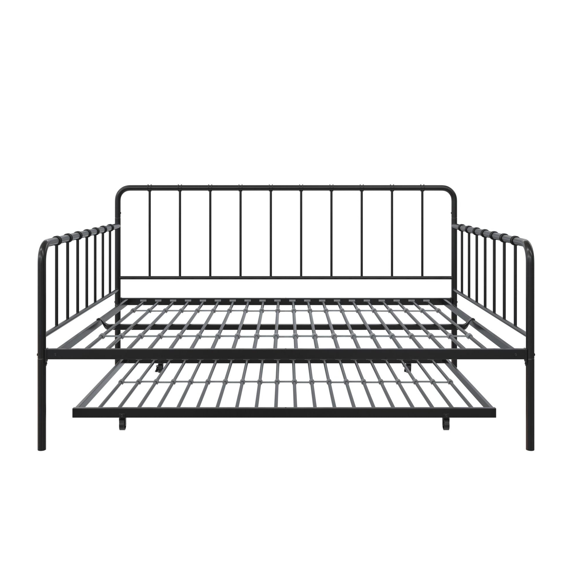 Aaron Metal Twin Daybed and Twin Trundle Set - Black - Full