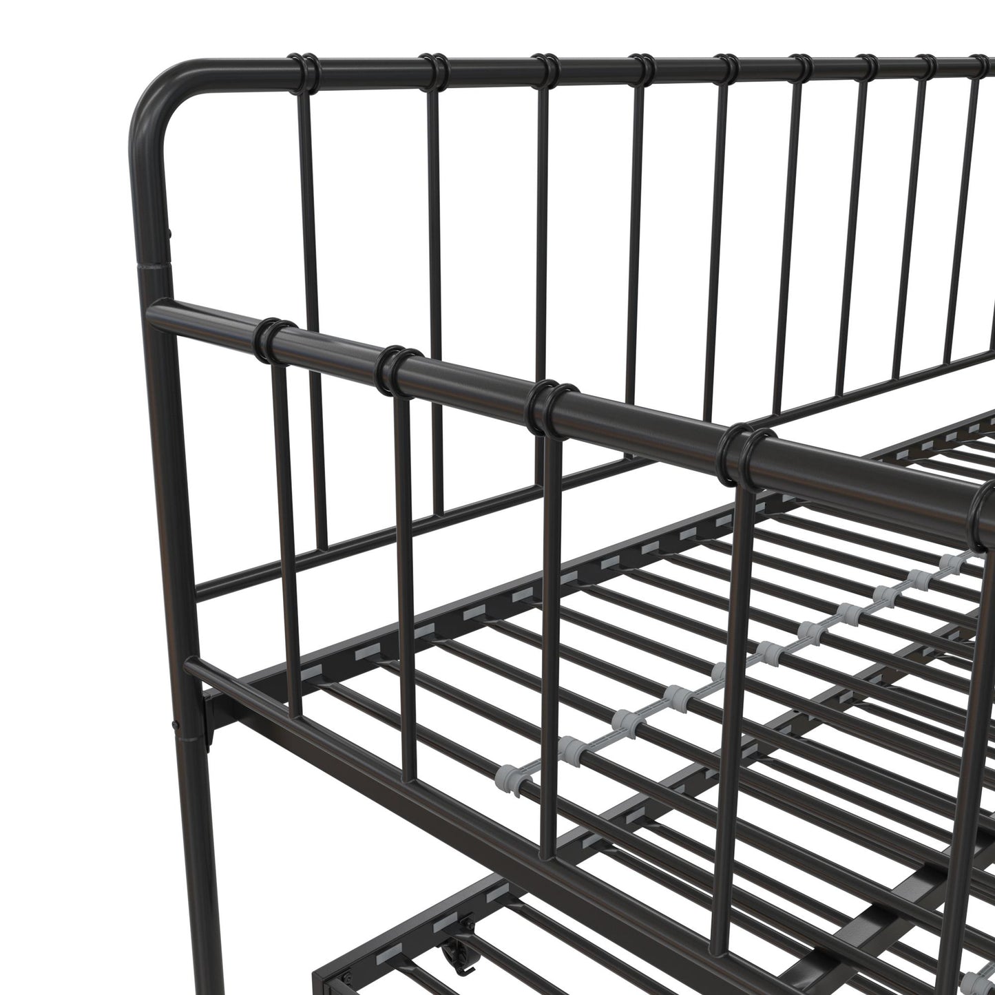Aaron Metal Twin Daybed and Twin Trundle Set - Black - Full