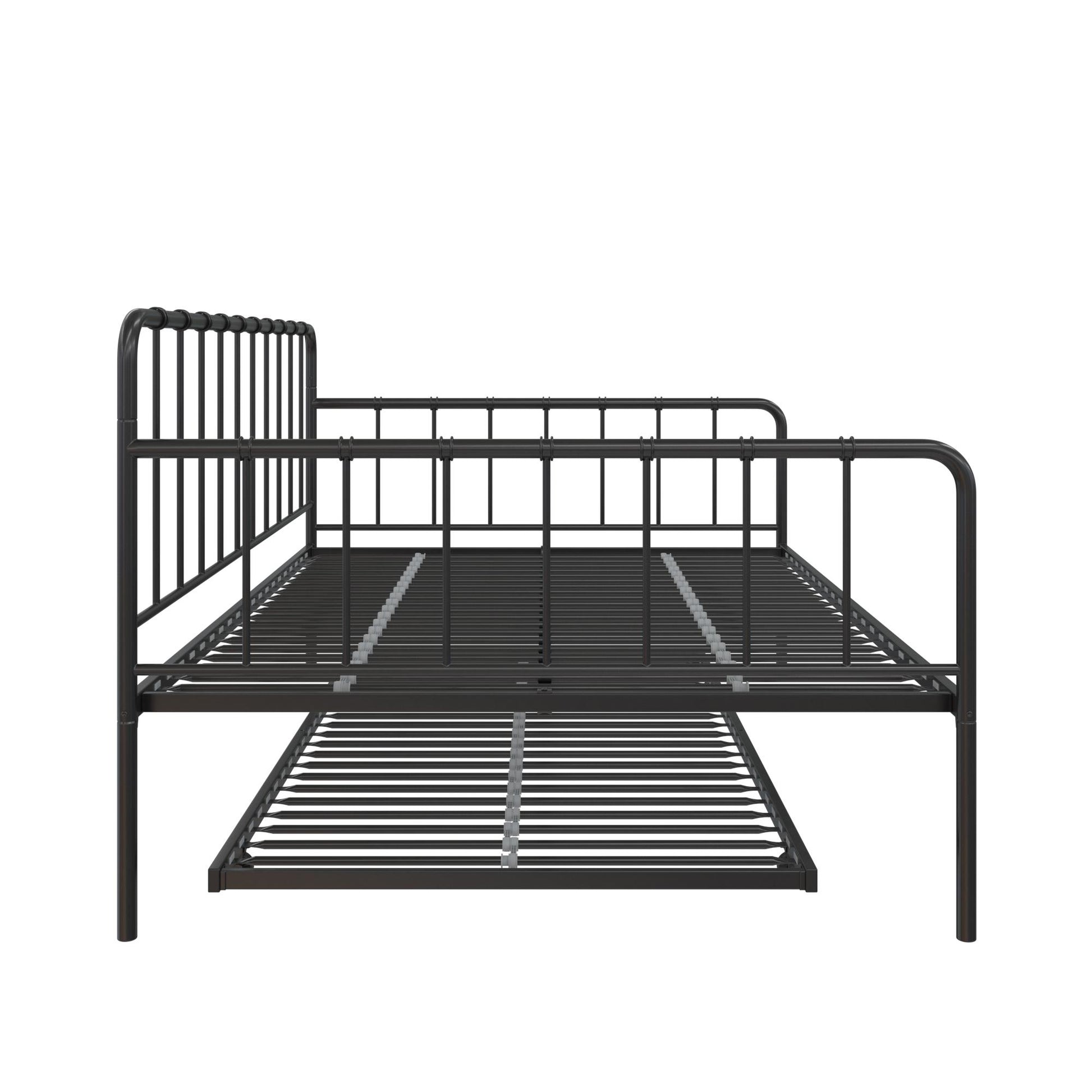 Aaron Metal Twin Daybed and Twin Trundle Set - Black - Full