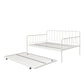 Aaron Metal Twin Daybed and Twin Trundle Set - White - Full