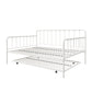 Aaron Metal Twin Daybed and Twin Trundle Set - White - Full