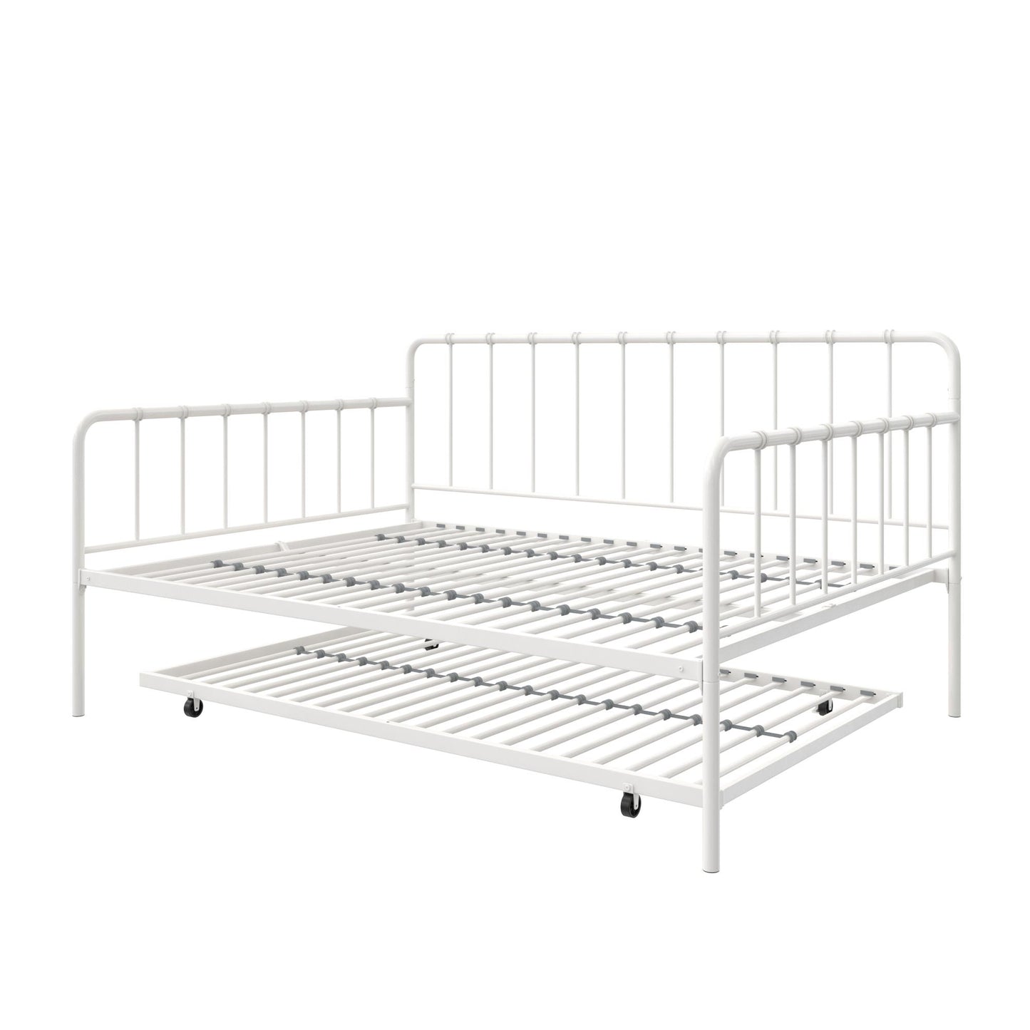 Aaron Metal Twin Daybed and Twin Trundle Set - White - Full