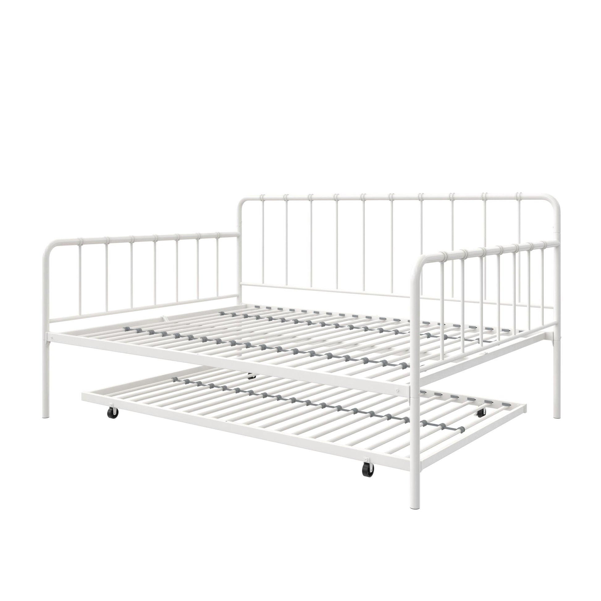 Aaron Metal Twin Daybed and Twin Trundle Set - White - Full