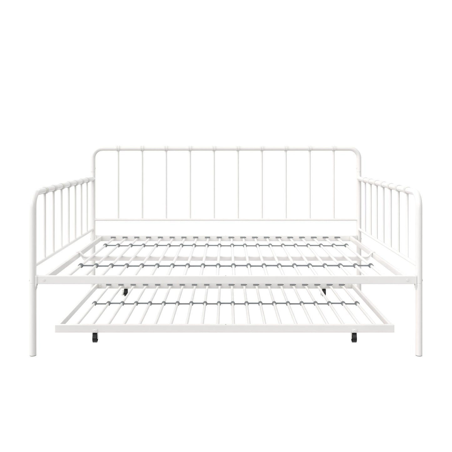 Aaron Metal Twin Daybed and Twin Trundle Set - White - Full