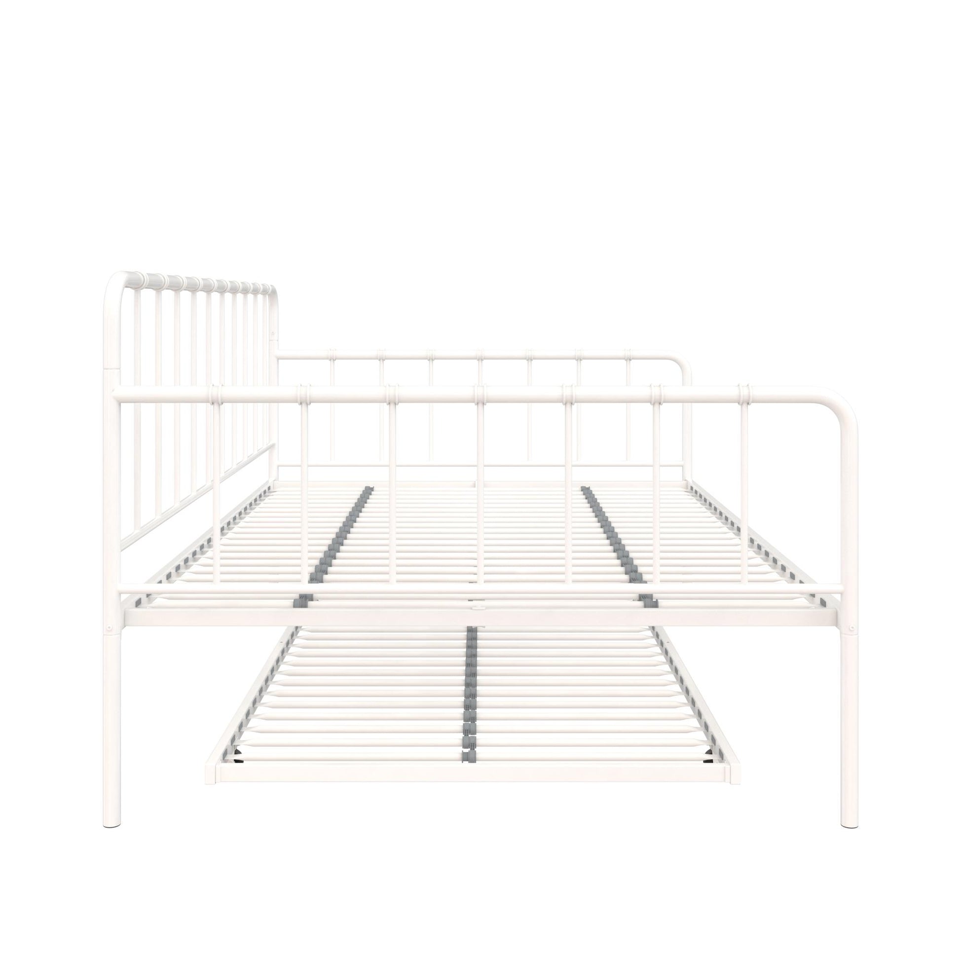 Aaron Metal Twin Daybed and Twin Trundle Set - White - Full