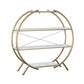 CosmoLiving by Cosmopolitan Amelia Round Bookcase - White marble