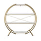 CosmoLiving by Cosmopolitan Amelia Round Bookcase - White marble