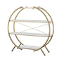 CosmoLiving by Cosmopolitan Amelia Round Bookcase - White marble
