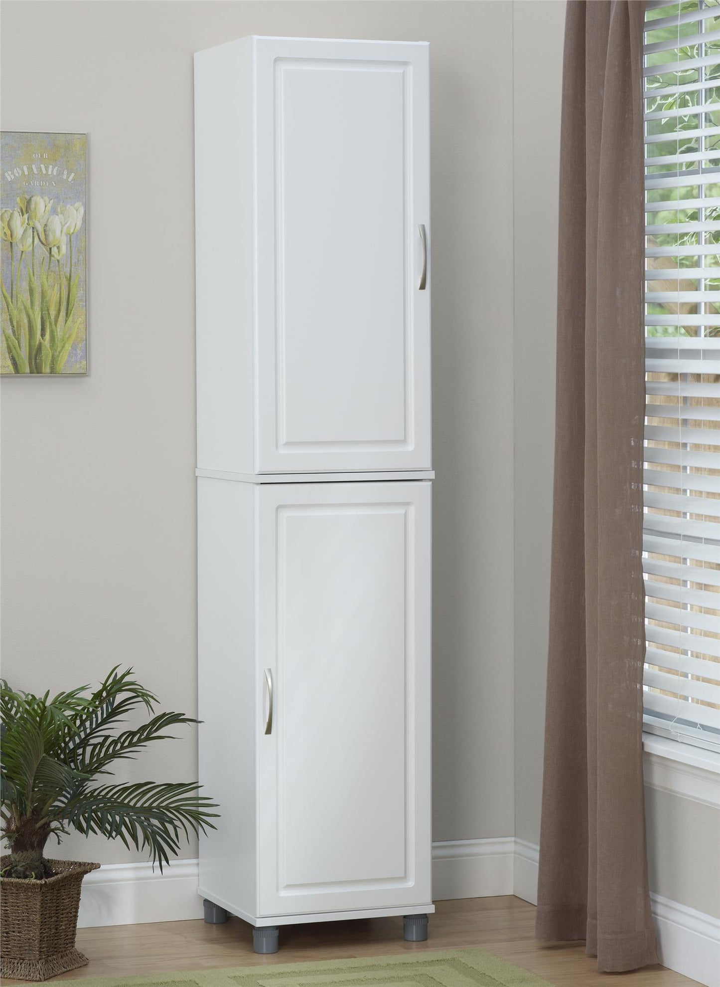 Kendall 16 Inch Stackable Multipurpose Storage Cabinet - White