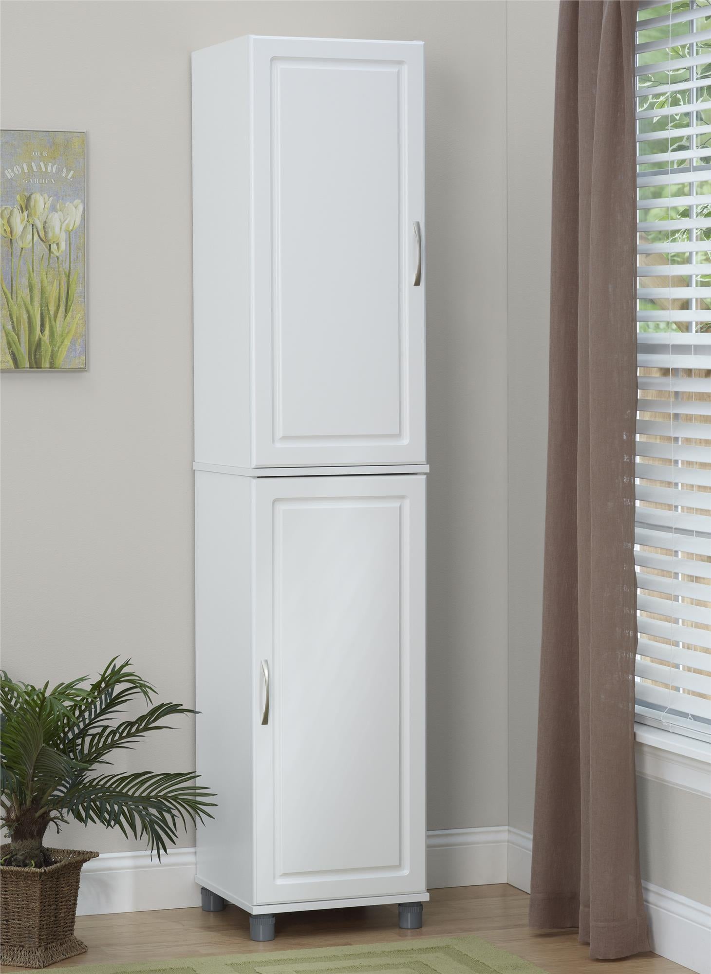 Kendall 16 Inch Stackable Multipurpose Storage Cabinet - White