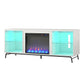 Melbourne Fireplace TV Stand for TVs up to 70 Inch with LED Lighting - White