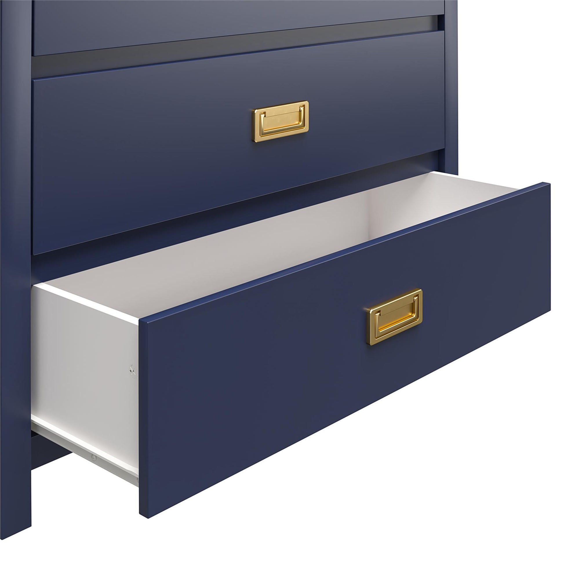 Monarch Hill Haven 3 Drawer Changing Dresser with Gold Drawer Pulls - Navy