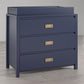 Monarch Hill Haven 3 Drawer Changing Dresser with Gold Drawer Pulls - Navy