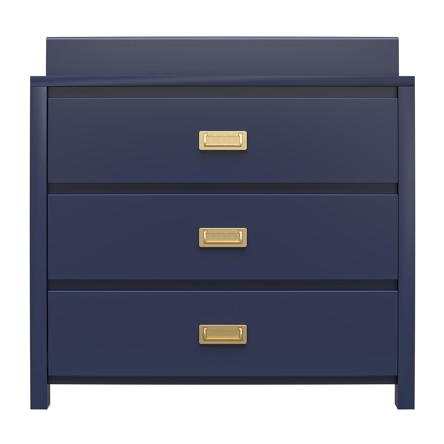 Monarch Hill Haven 3 Drawer Changing Dresser with Gold Drawer Pulls - Navy