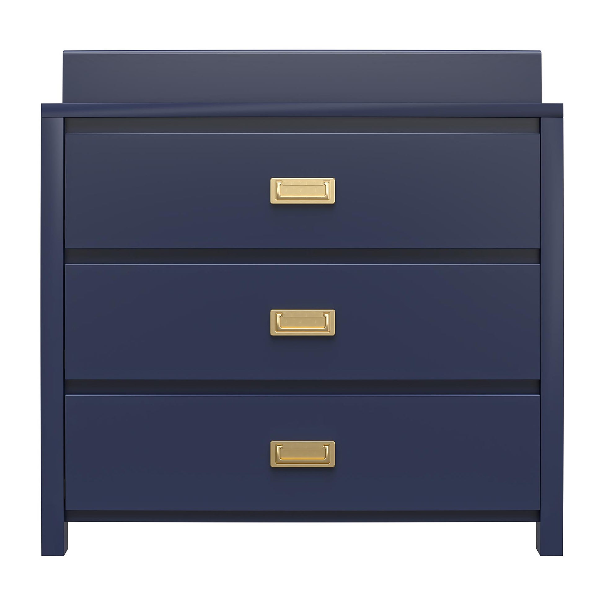 Monarch Hill Haven 3 Drawer Changing Dresser with Gold Drawer Pulls - Navy