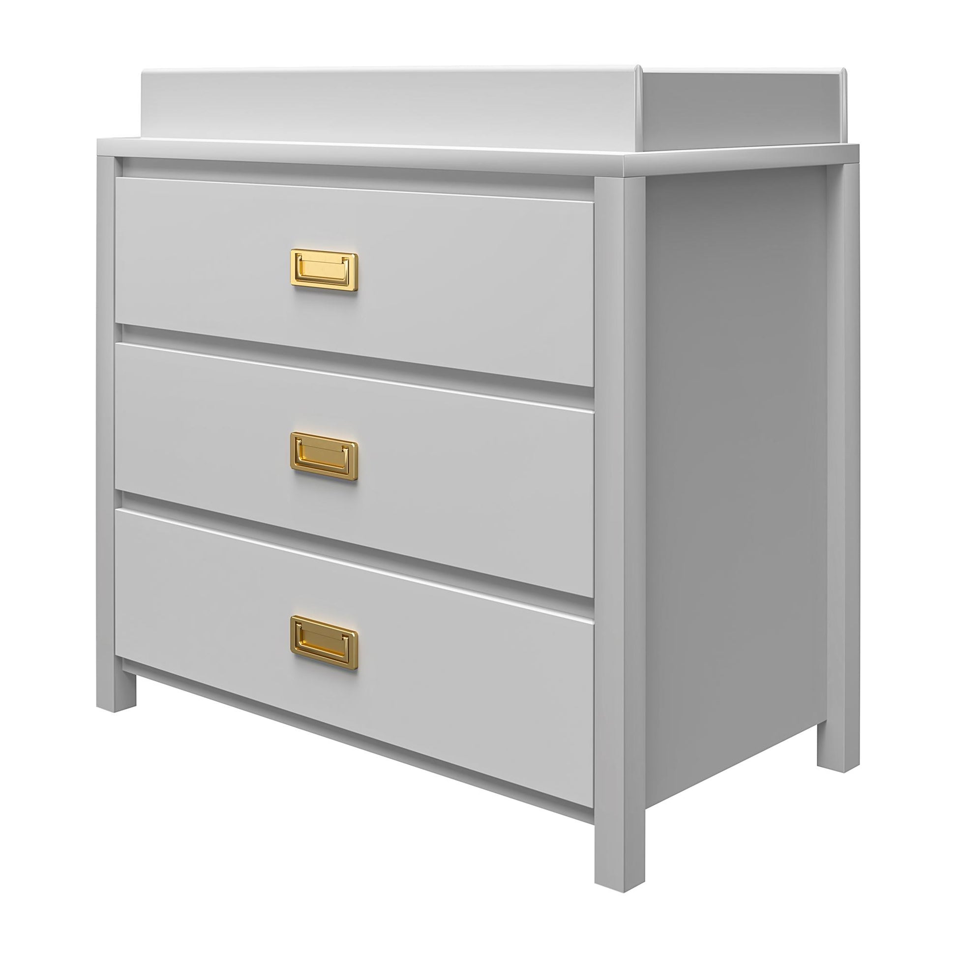 Monarch Hill Haven 3 Drawer Changing Dresser with Gold Drawer Pulls - Dove Gray