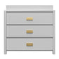 Monarch Hill Haven 3 Drawer Changing Dresser with Gold Drawer Pulls - Dove Gray