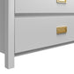 Monarch Hill Haven 3 Drawer Changing Dresser with Gold Drawer Pulls - Dove Gray