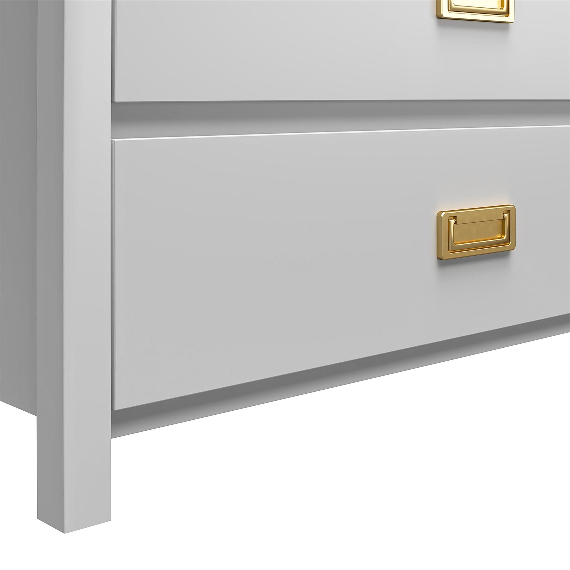 Monarch Hill Haven 3 Drawer Changing Dresser with Gold Drawer Pulls - Dove Gray