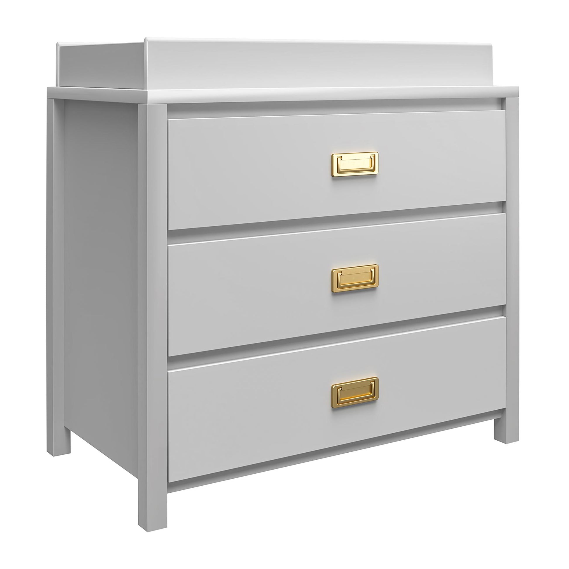 Monarch Hill Haven 3 Drawer Changing Dresser with Gold Drawer Pulls - Dove Gray