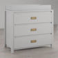 Monarch Hill Haven 3 Drawer Changing Dresser with Gold Drawer Pulls - Dove Gray