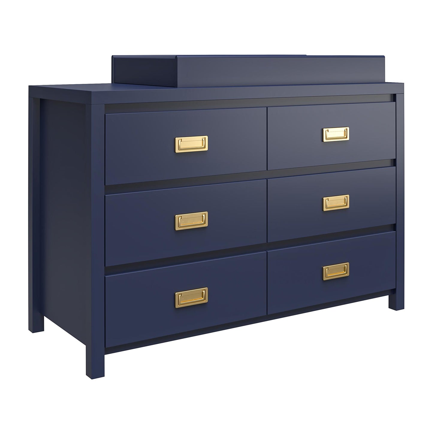 Monarch Hill Haven 6 Drawer Changing Dresser with Gold Drawer Pulls - Navy