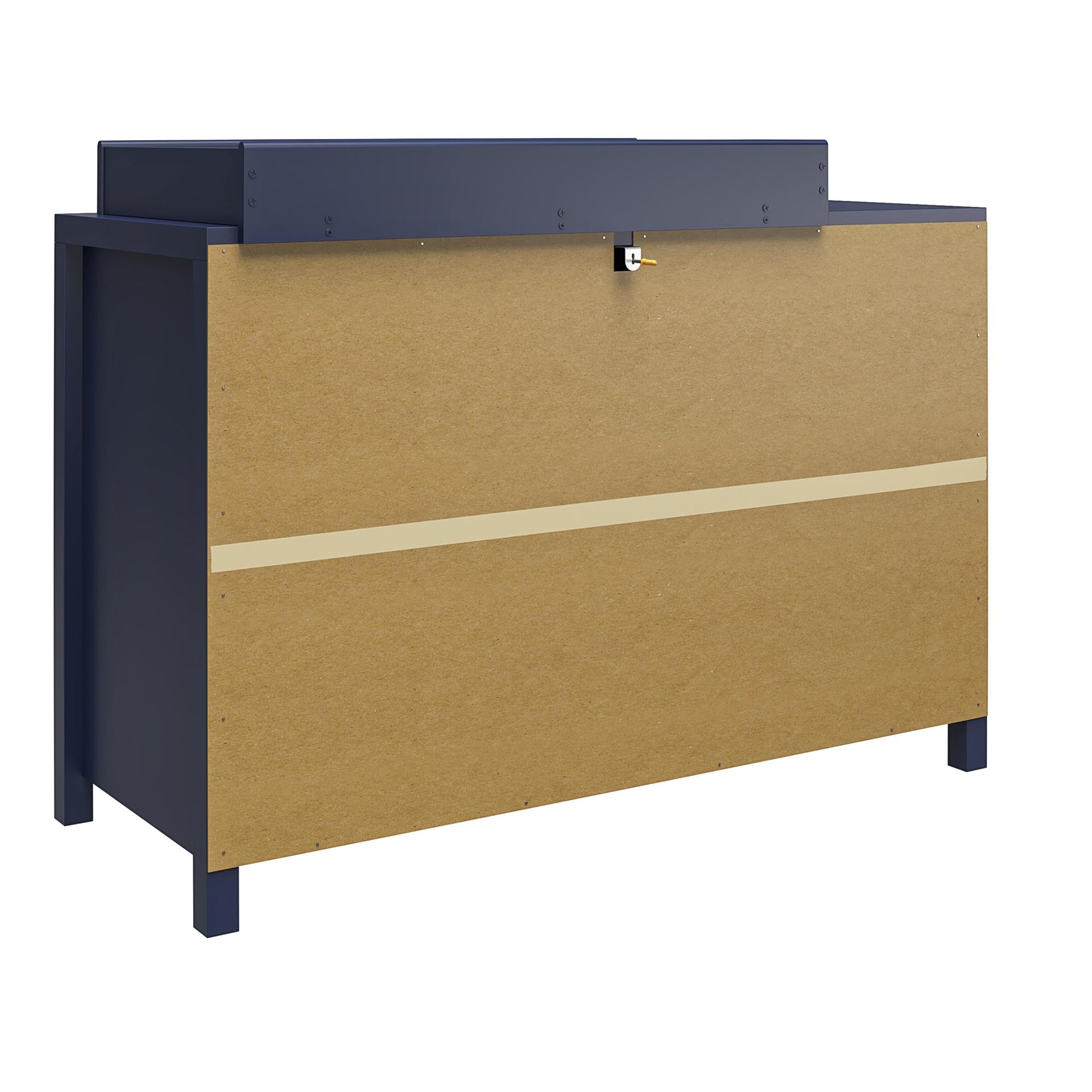 Monarch Hill Haven 6 Drawer Changing Dresser with Gold Drawer Pulls - Navy