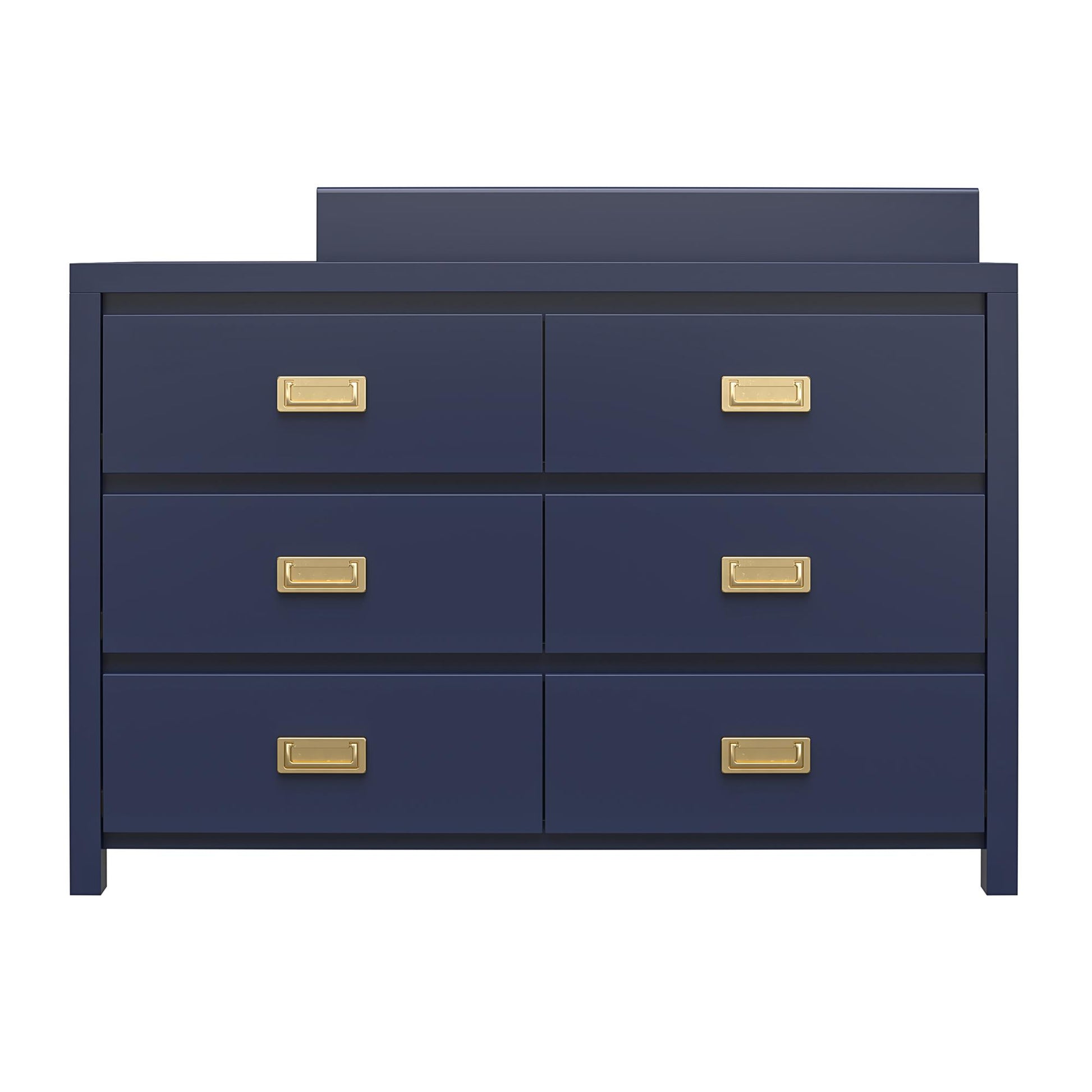 Monarch Hill Haven 6 Drawer Changing Dresser with Gold Drawer Pulls - Navy
