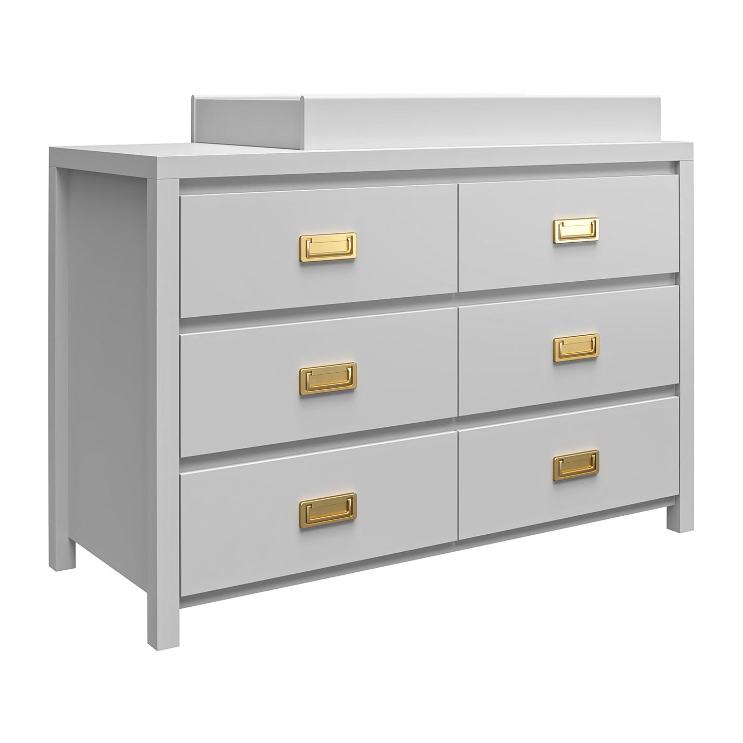 Monarch Hill Haven 6 Drawer Changing Dresser with Gold Drawer Pulls - Dove Gray