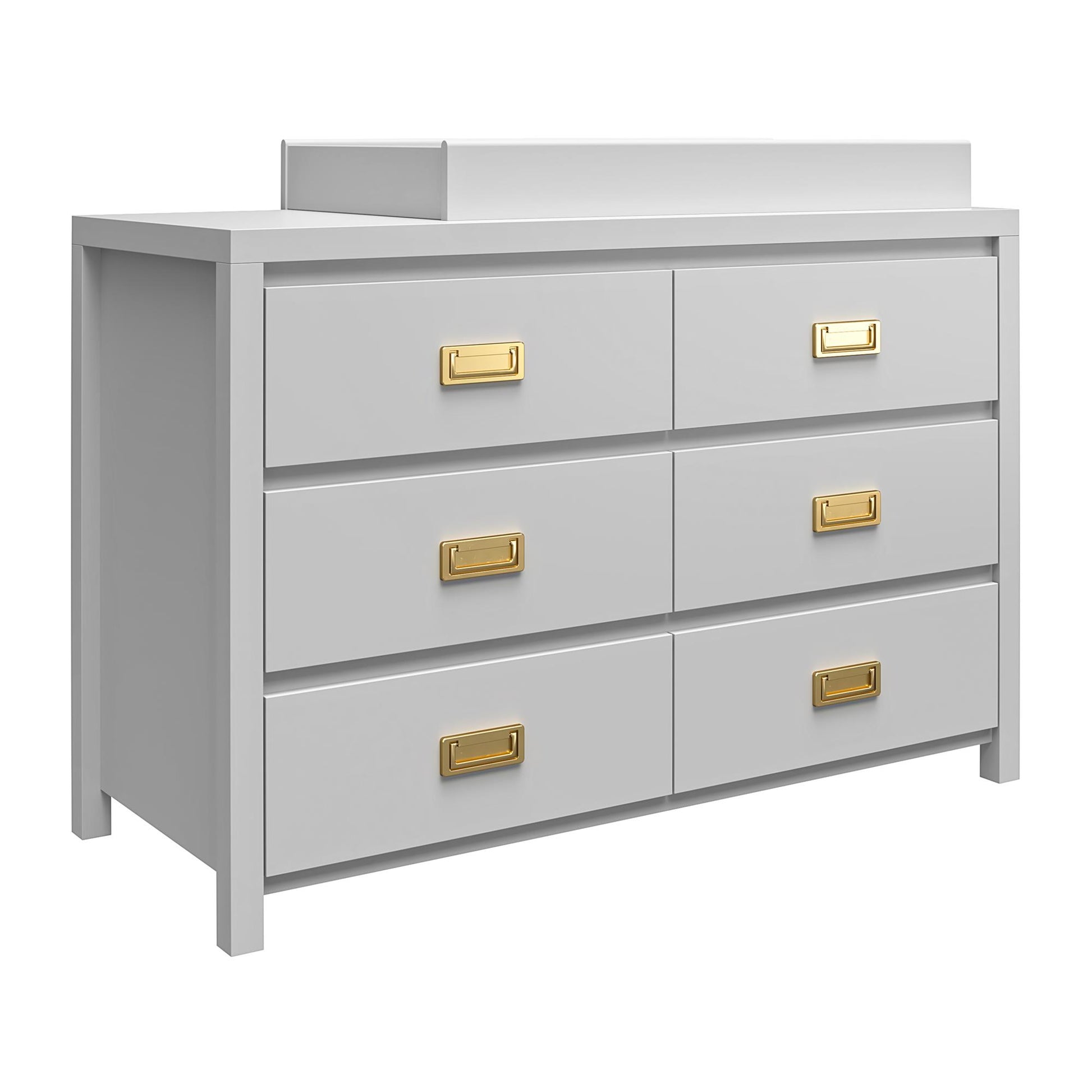Monarch Hill Haven 6 Drawer Changing Dresser with Gold Drawer Pulls - Dove Gray