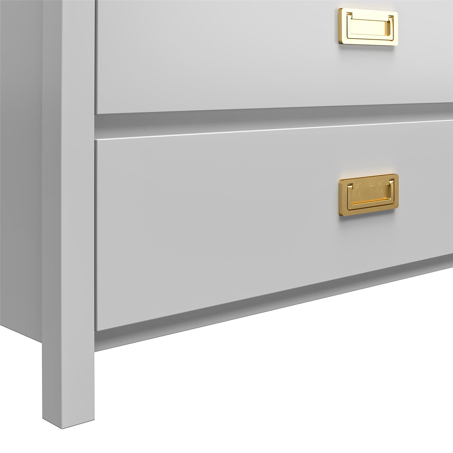 Monarch Hill Haven 5 Drawer Kids’ Dresser with Gold Drawer Pulls - Dove Gray