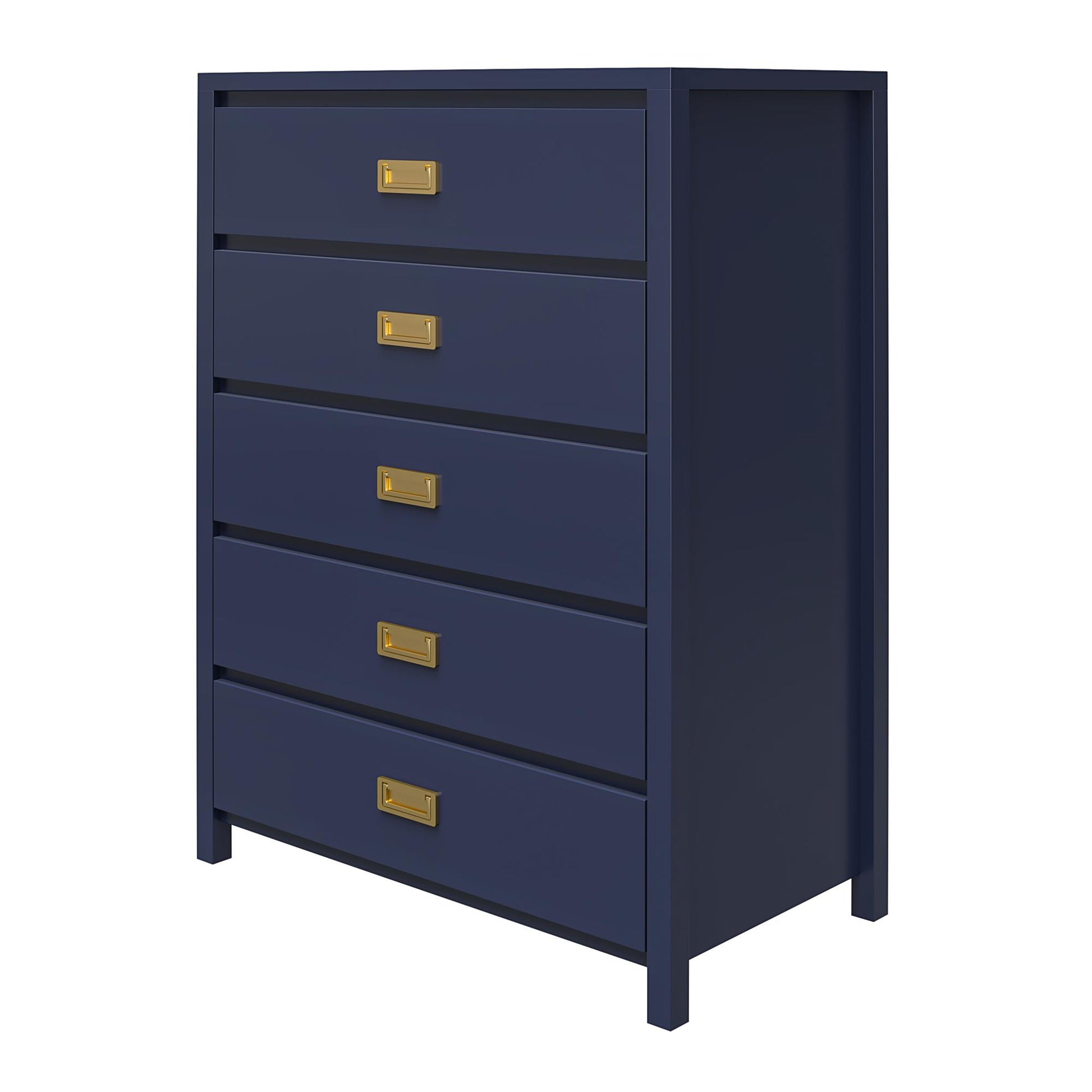 Monarch Hill Haven 5 Drawer Kids’ Dresser with Gold Drawer Pulls - Navy