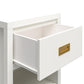 Monarch Hill Haven Kids’ 1 Drawer Nightstand with Gold Drawer Pull - White
