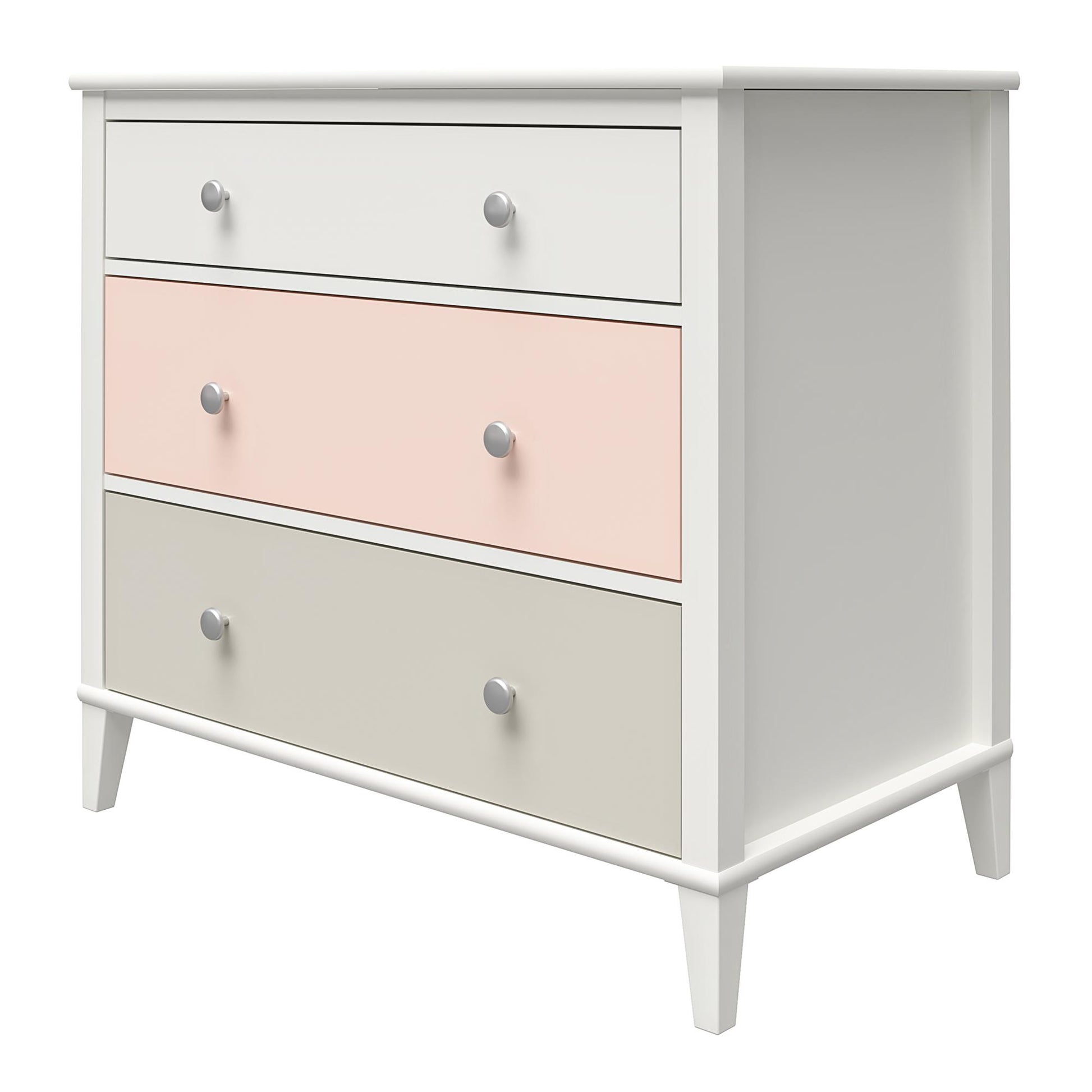 Monarch Hill Poppy 3 Drawer Dresser with 2 Sets of Knobs - Peach