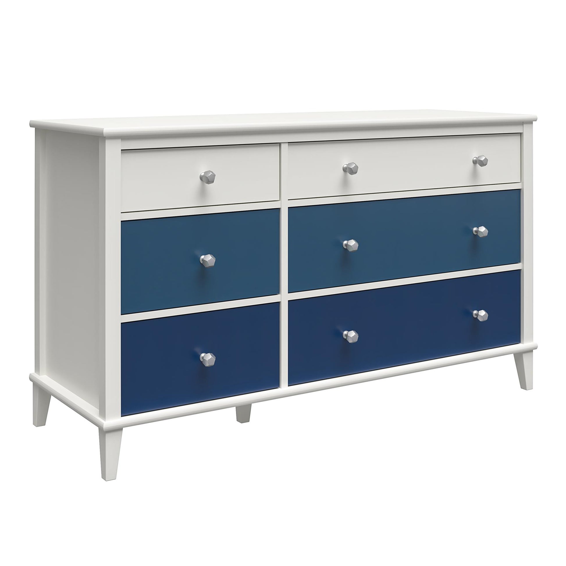 Monarch Hill Poppy 6 Drawer Dresser with 2 Sets of Knobs - Blue