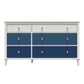 Monarch Hill Poppy 6 Drawer Dresser with 2 Sets of Knobs - Blue