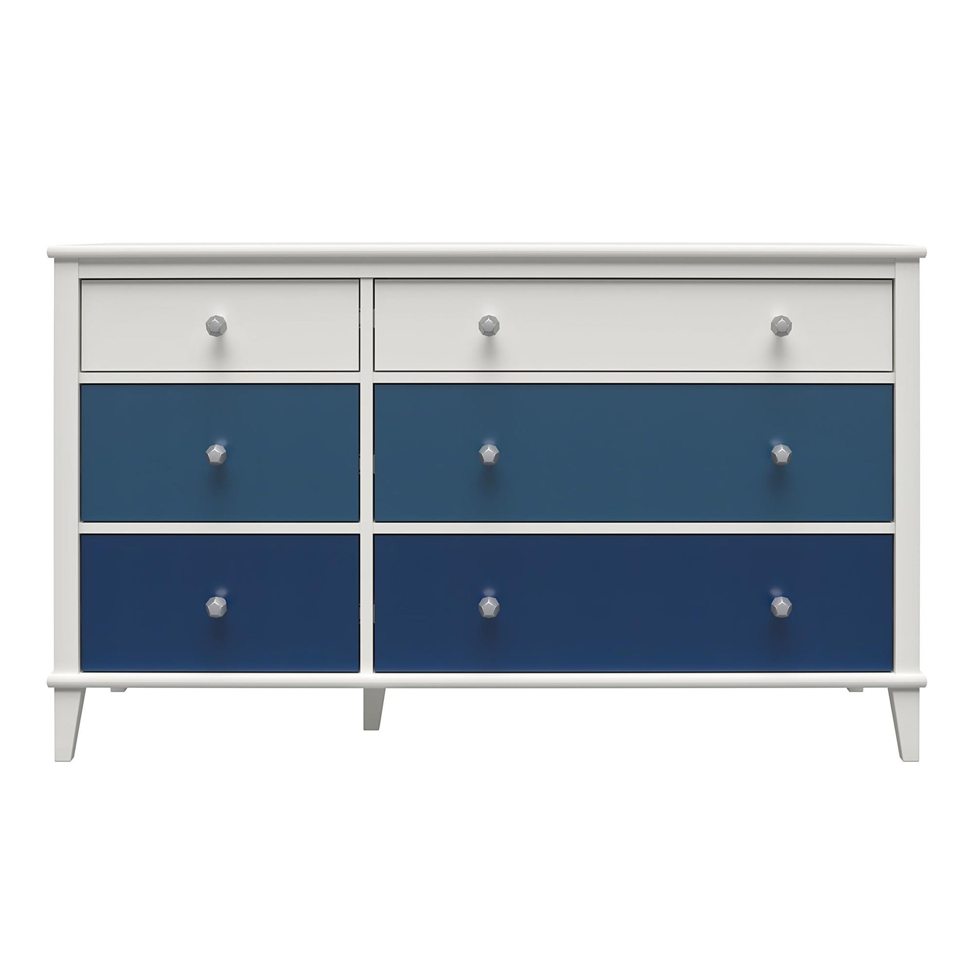 Monarch Hill Poppy 6 Drawer Dresser with 2 Sets of Knobs - Blue