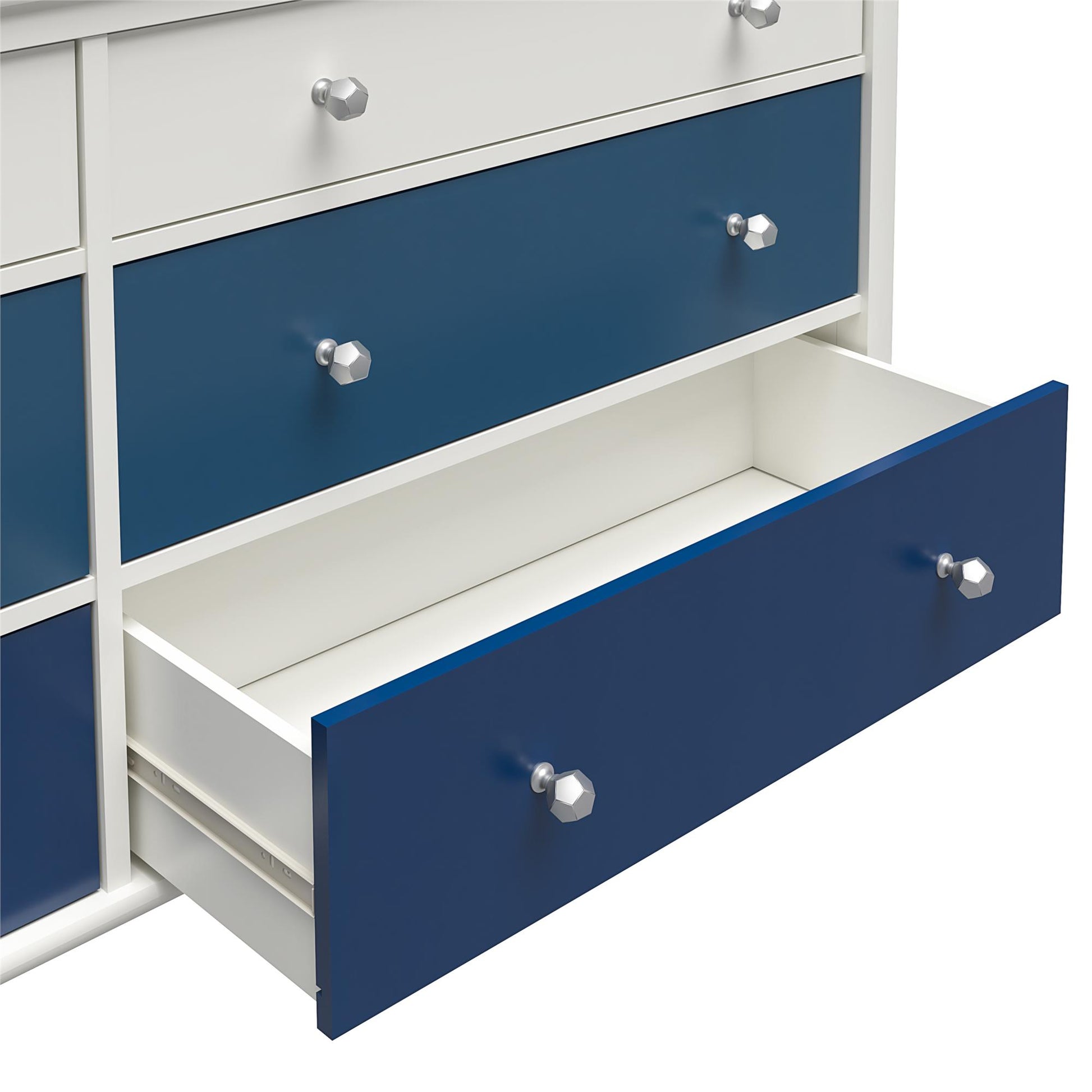 Monarch Hill Poppy 6 Drawer Dresser with 2 Sets of Knobs - Blue