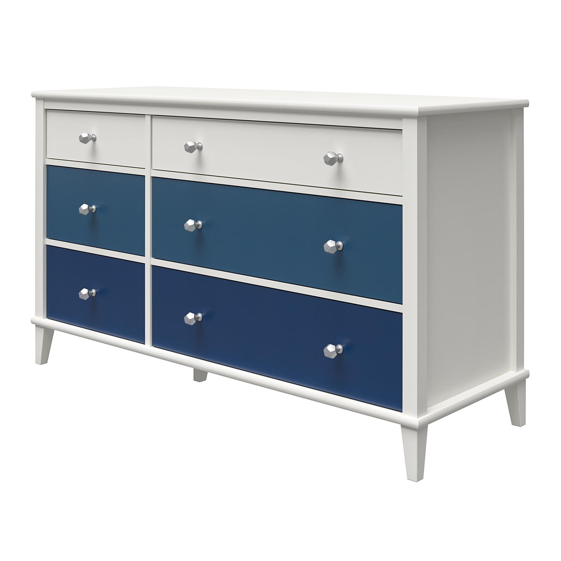 Monarch Hill Poppy 6 Drawer Dresser with 2 Sets of Knobs - Blue