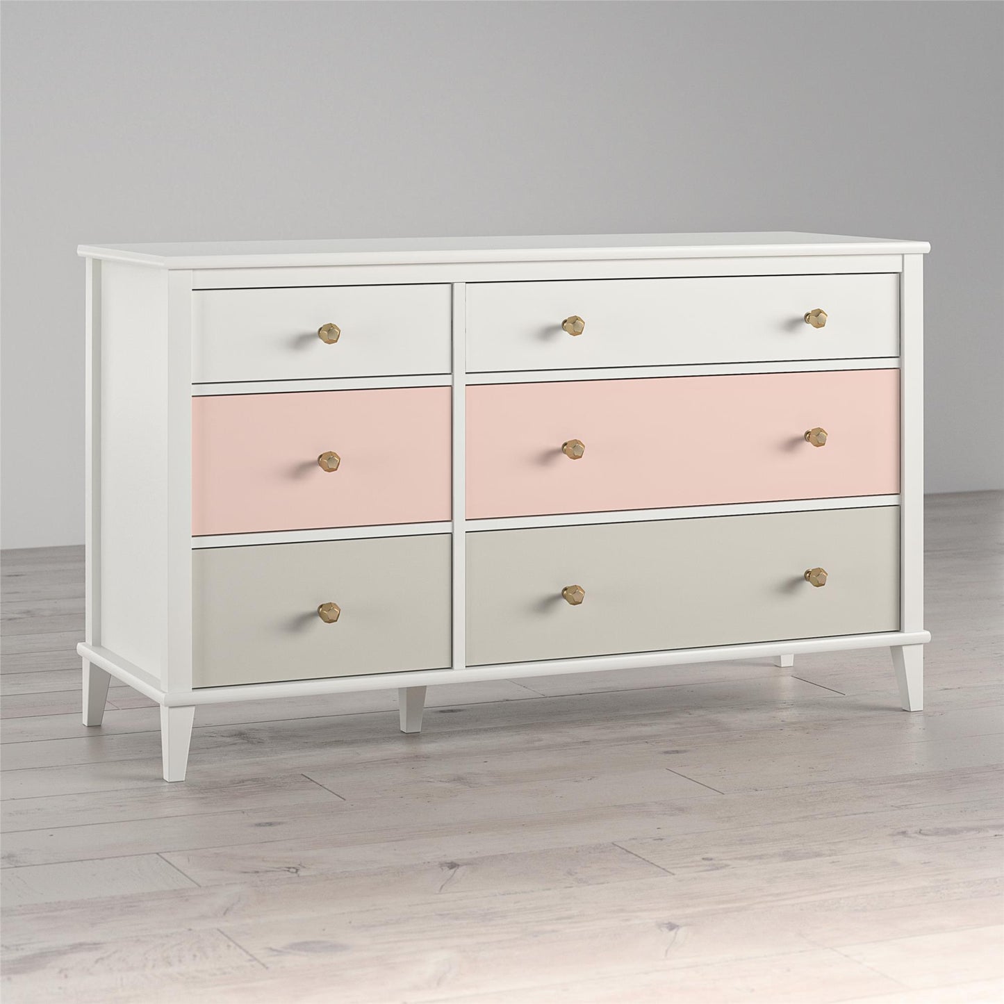 Monarch Hill Poppy 6 Drawer Dresser with 2 Sets of Knobs - Ivory Oak